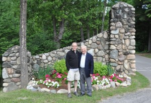 Leonard Baruch (right) is pictured with his son, Murray, in summer 2013.