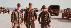 Flight line at hangar in S. Korea, DuBay (on the left)